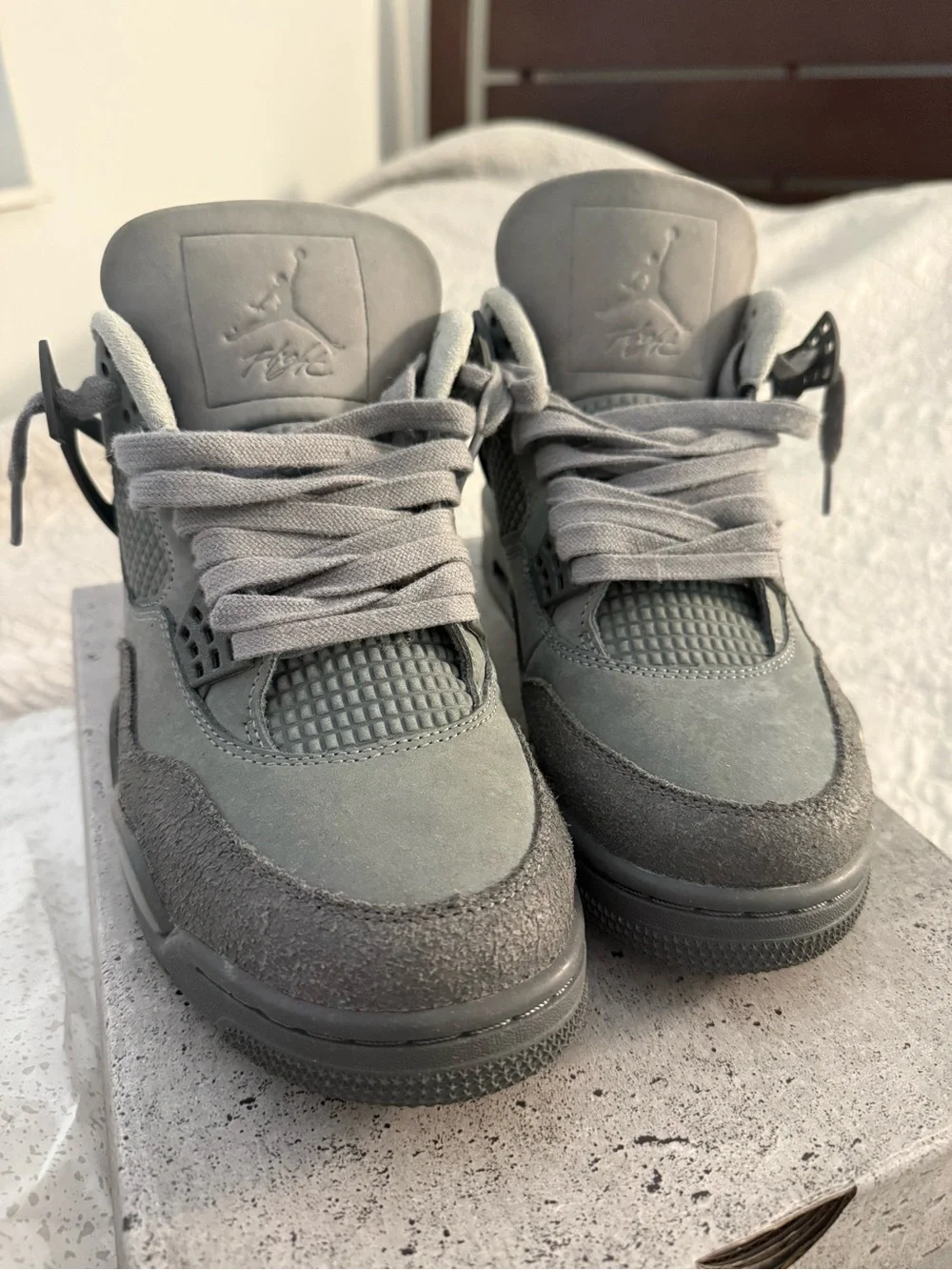 Jordan Kids' Grey Suede Retro Sneakers
